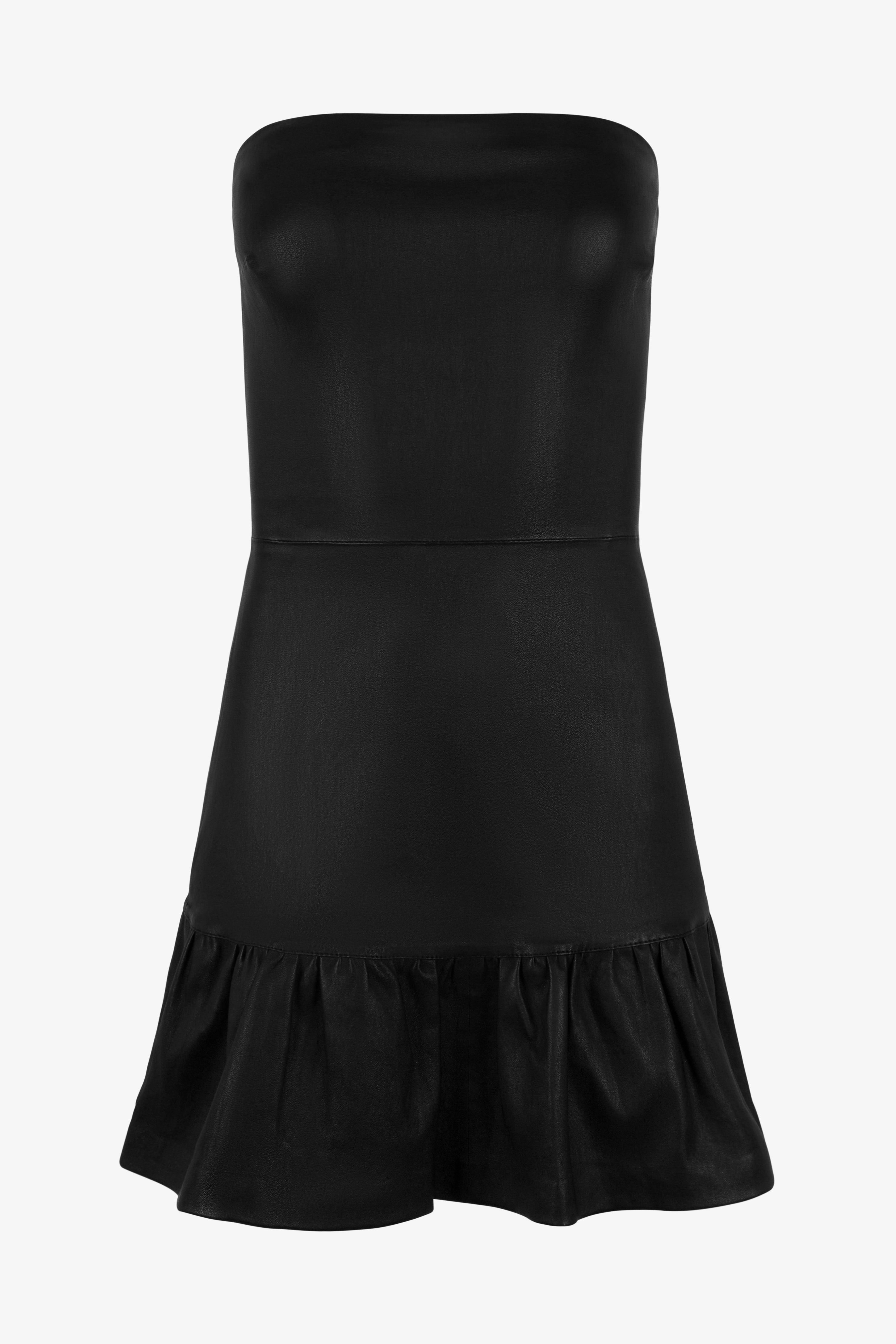 Mary Jane Leather Mini Dress