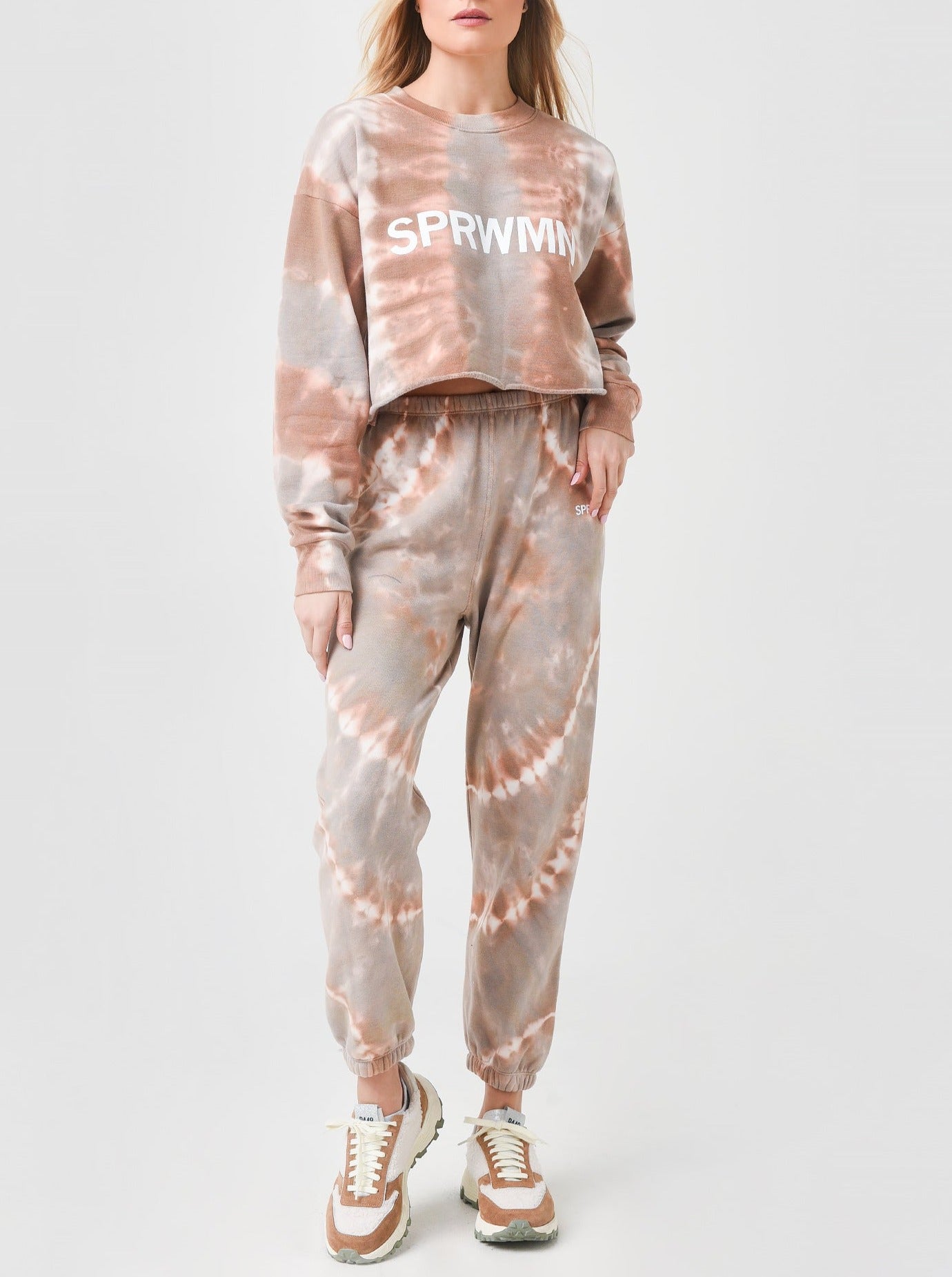 Desert Dusk Cotton Cropped Logo Sweatshirt
