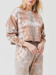 Desert Dusk Cotton Cropped Logo Sweatshirt