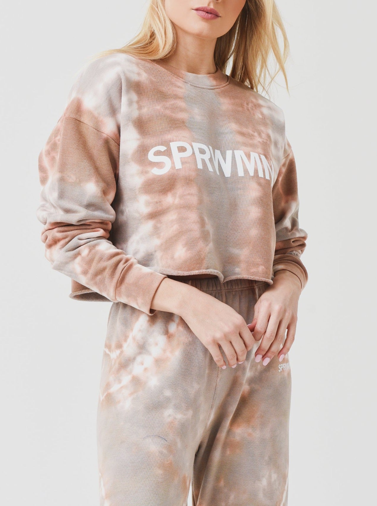 Desert Dusk Cotton Cropped Logo Sweatshirt