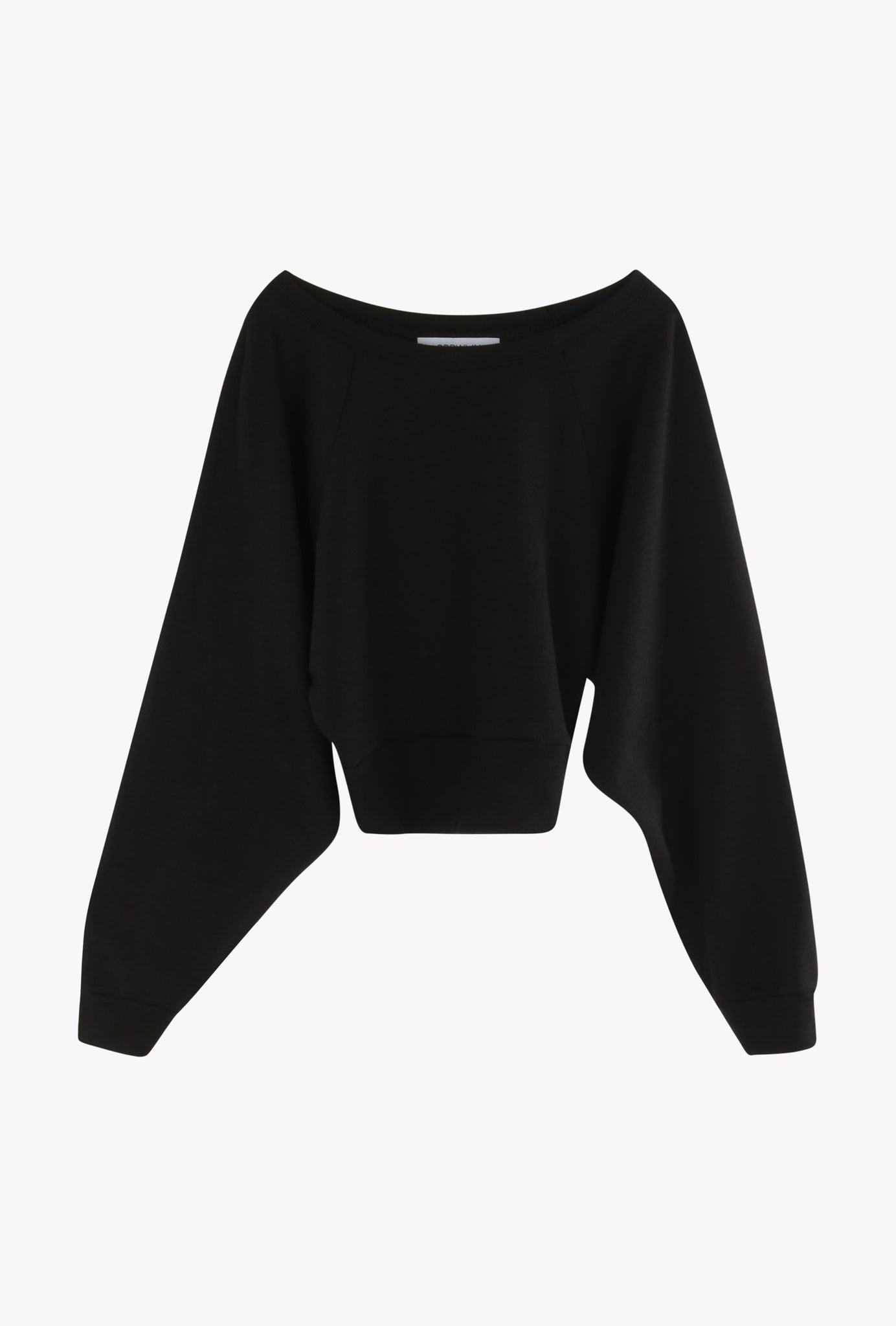 Black Cropped Dolman Sweatshirt