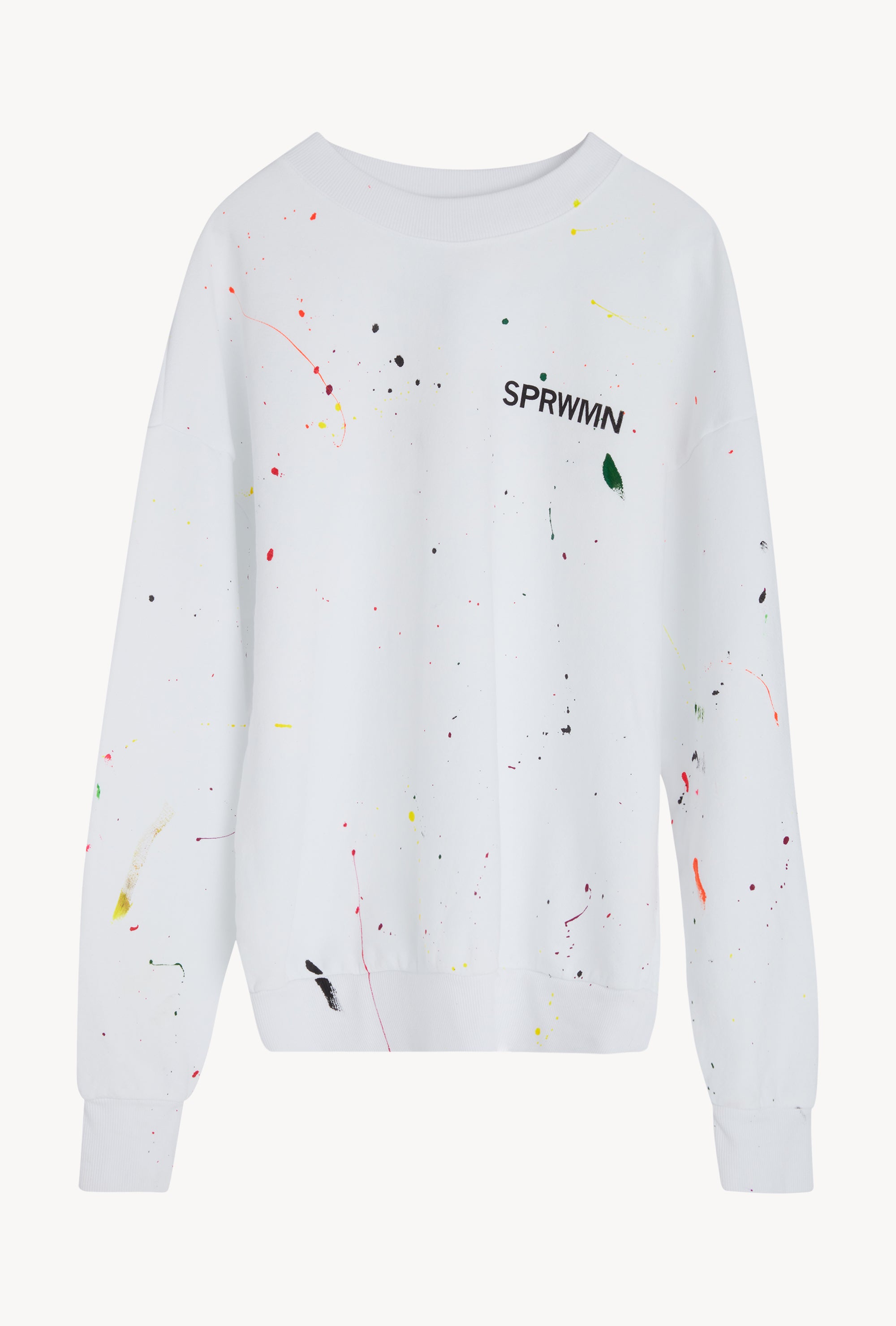 Paint Splatter Cotton Logo Sweatshirt