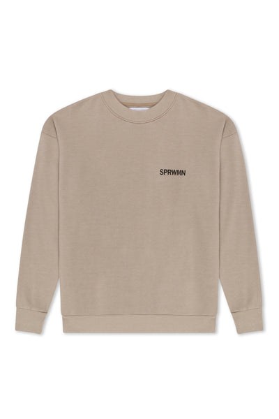 Khaki Fleece Tiny Logo Sweatshirt