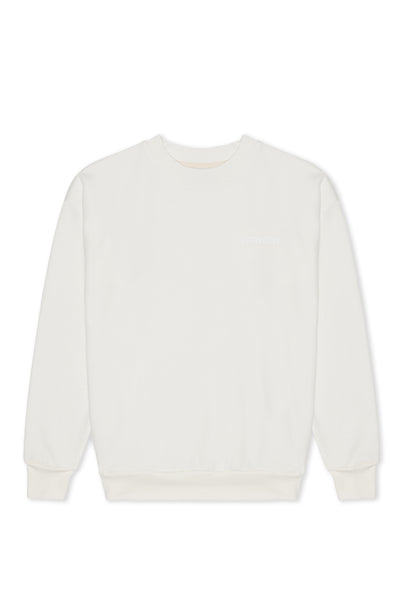 White Fleece Tiny Logo Sweatshirt