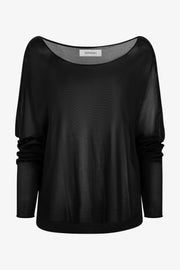 Silky Jersey Off Shoulder Sweater