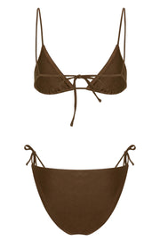 Mocha Triangle Bikini Top