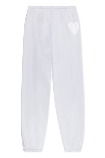 Lilac Fleece Heart Sweatpants