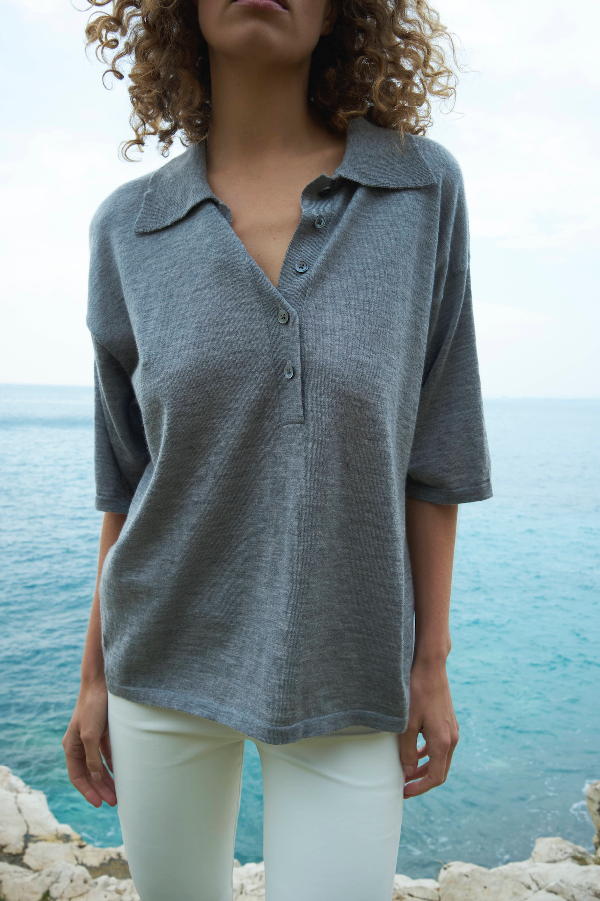 Cashmere Oversized Polo