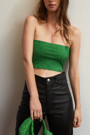 Kelly Green Suede Micro Tube Top