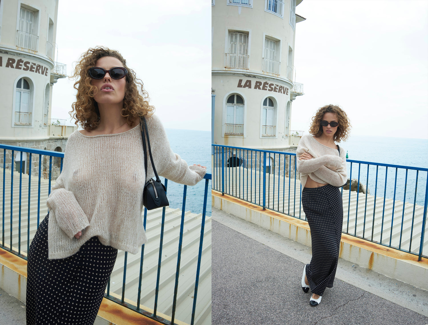 Silk Polka Dot Skirt
