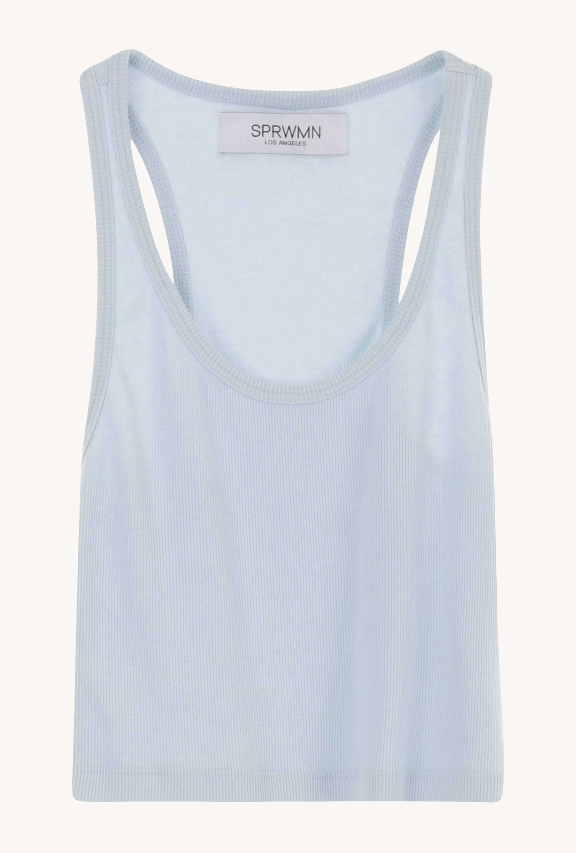 Baby Blue Cropped Rib Tank
