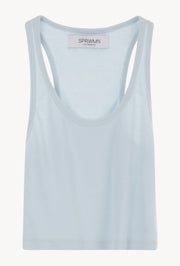 Baby Blue Cropped Rib Tank