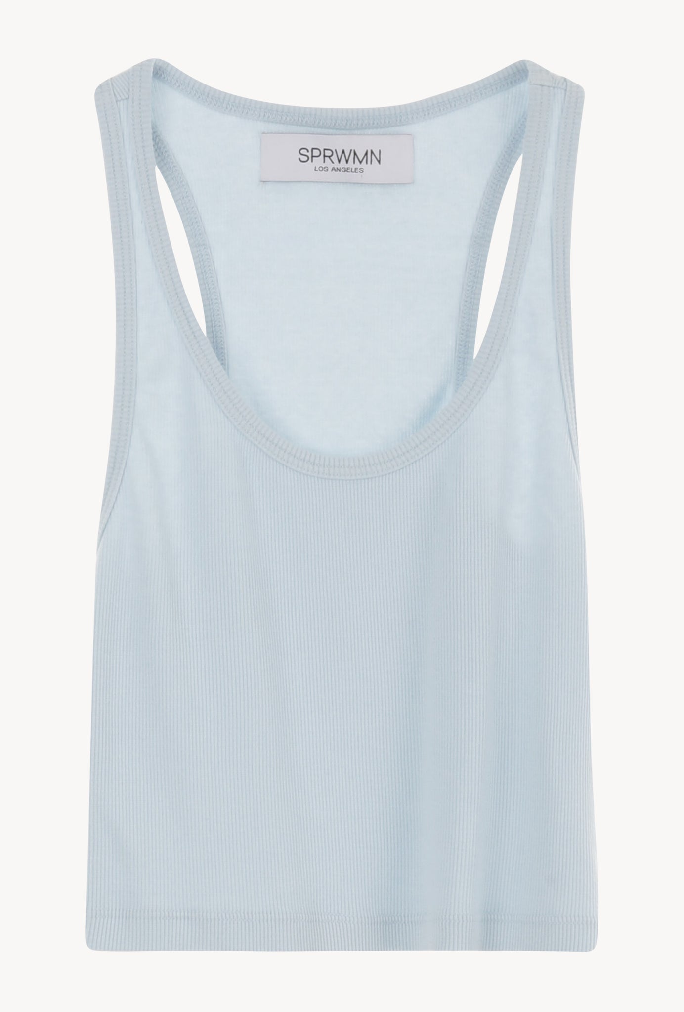 Baby Blue Cropped Rib Tank