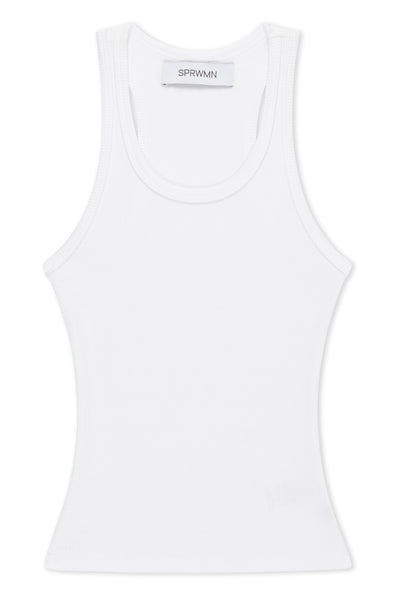 White Classic Rib Tank