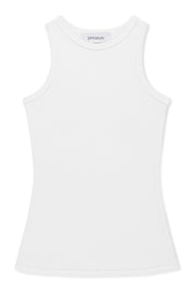 White Rib Racer Tank