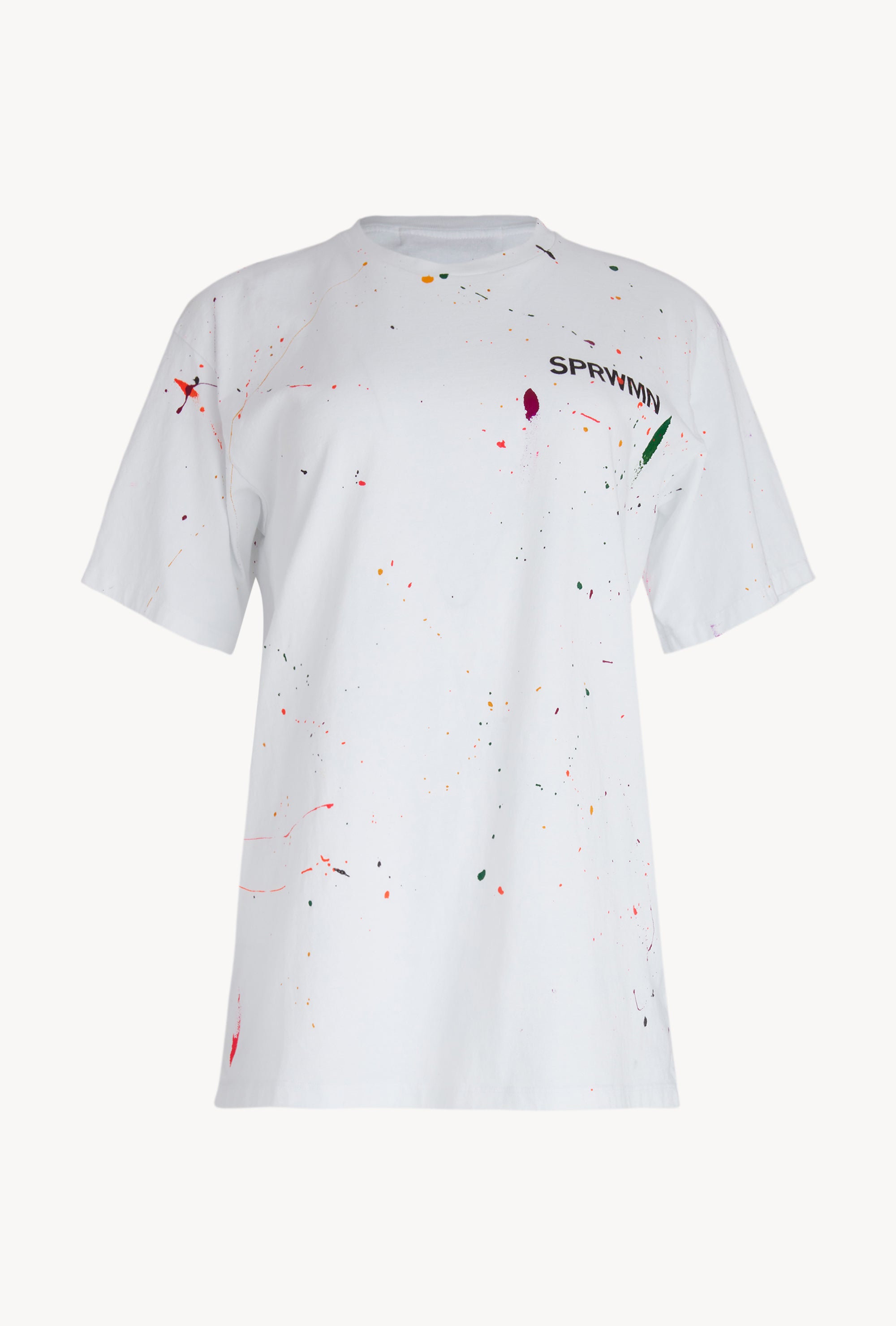 White Paint Splatter Logo Tee