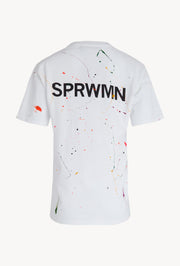 White Paint Splatter Logo Tee