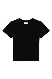 Black Cotton Baby Tee