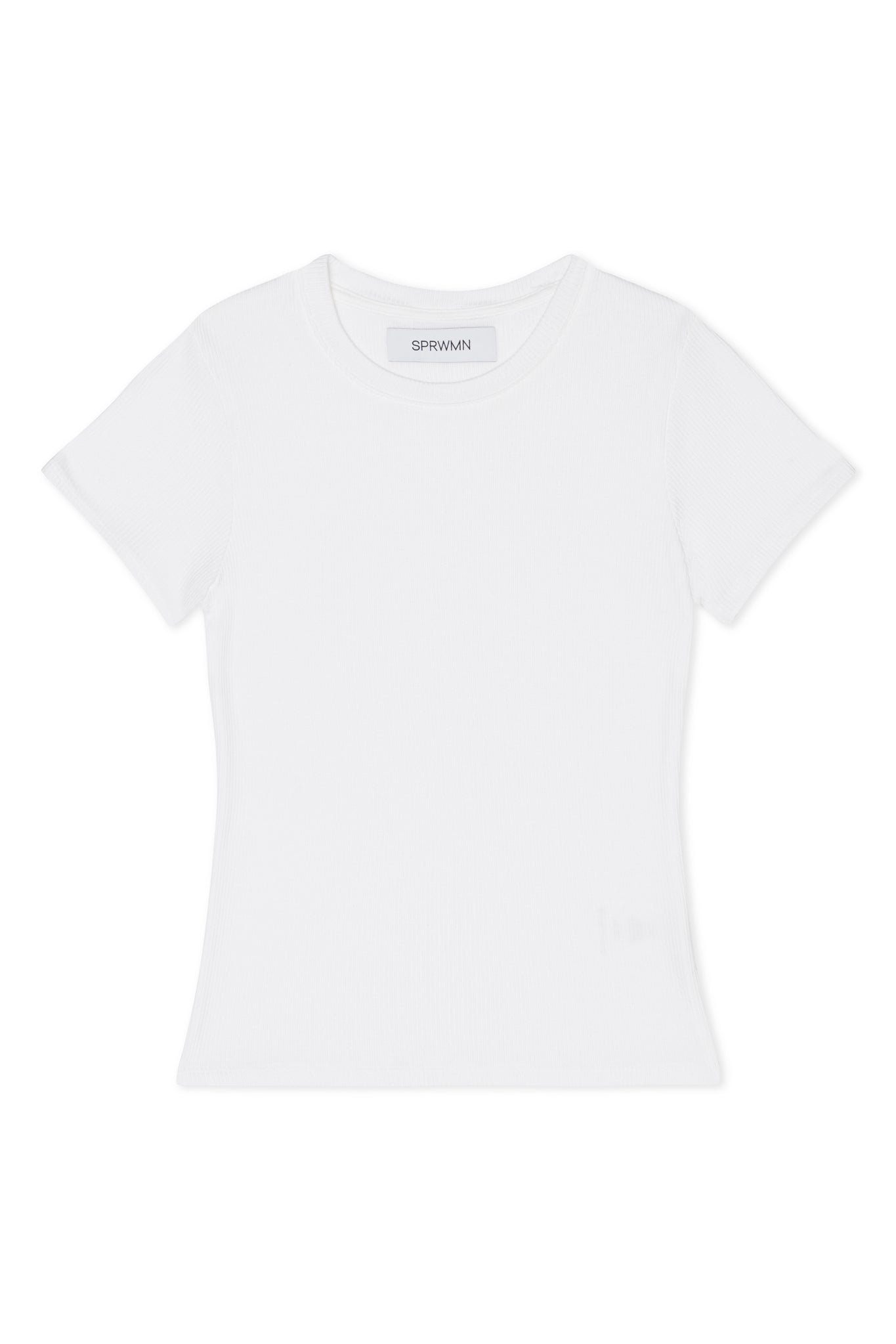 White Rib Baby Tee