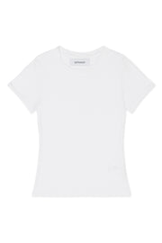 White Rib Baby Tee