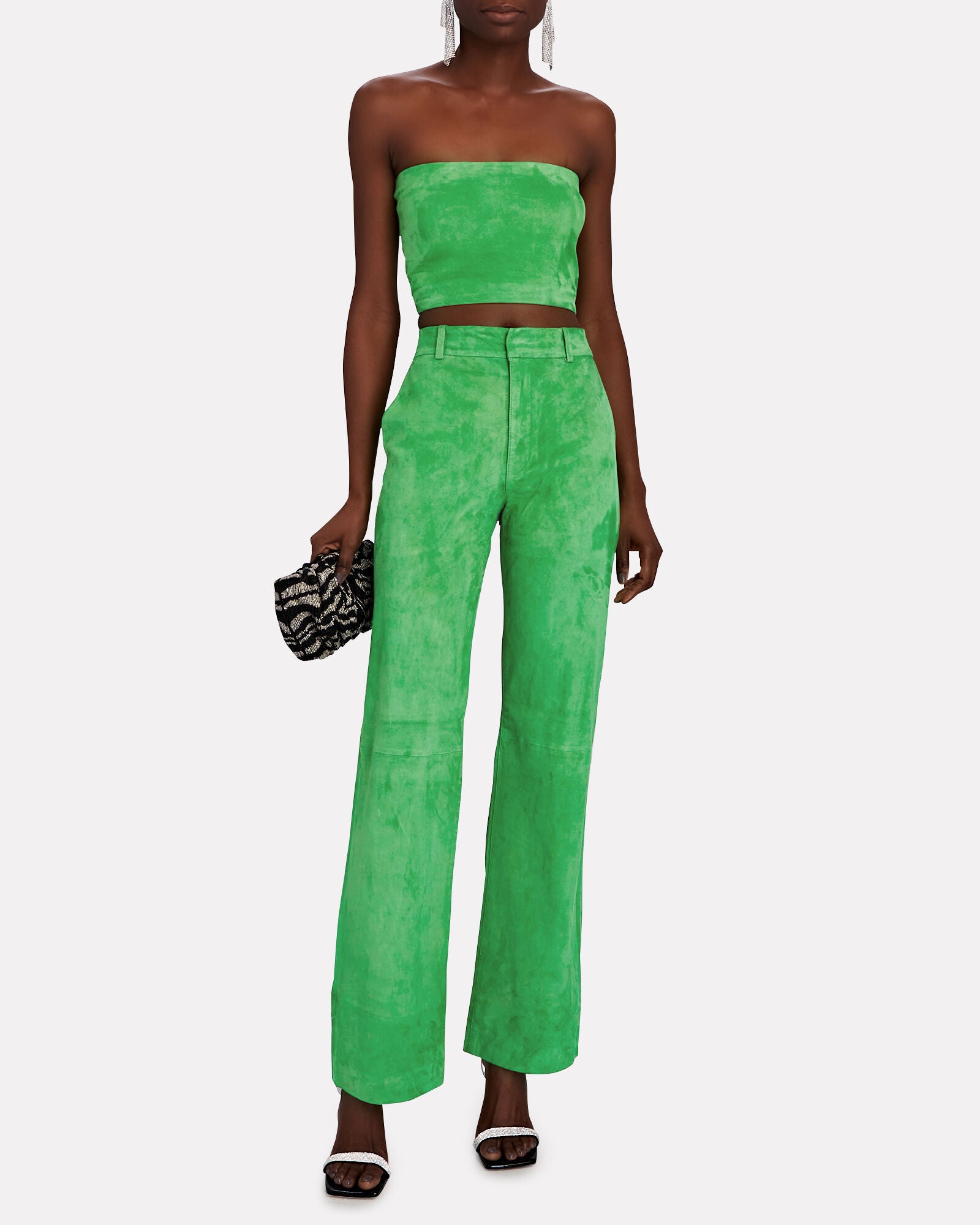 Kelly Green Suede Micro Tube Top
