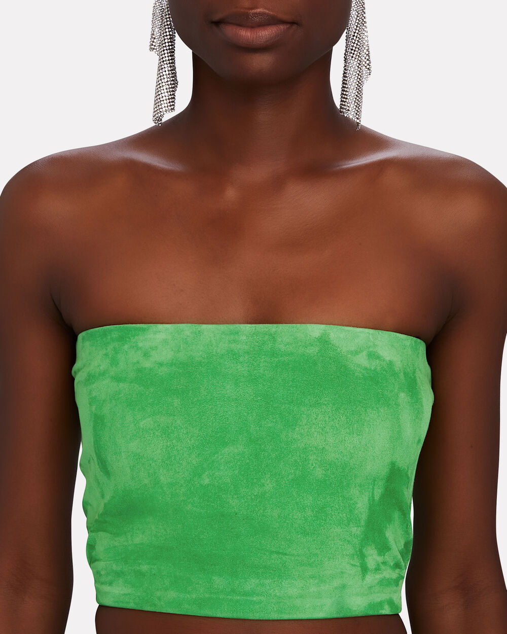 Kelly Green Suede Micro Tube Top