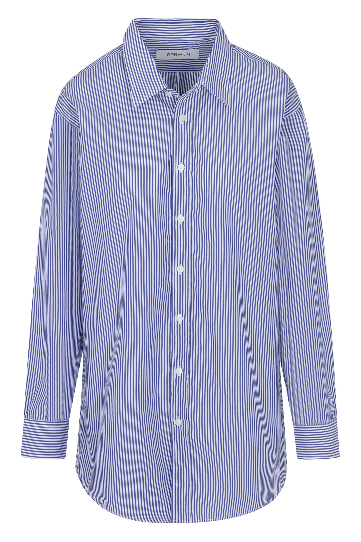 Royal Blue Striped Oversized Shirt