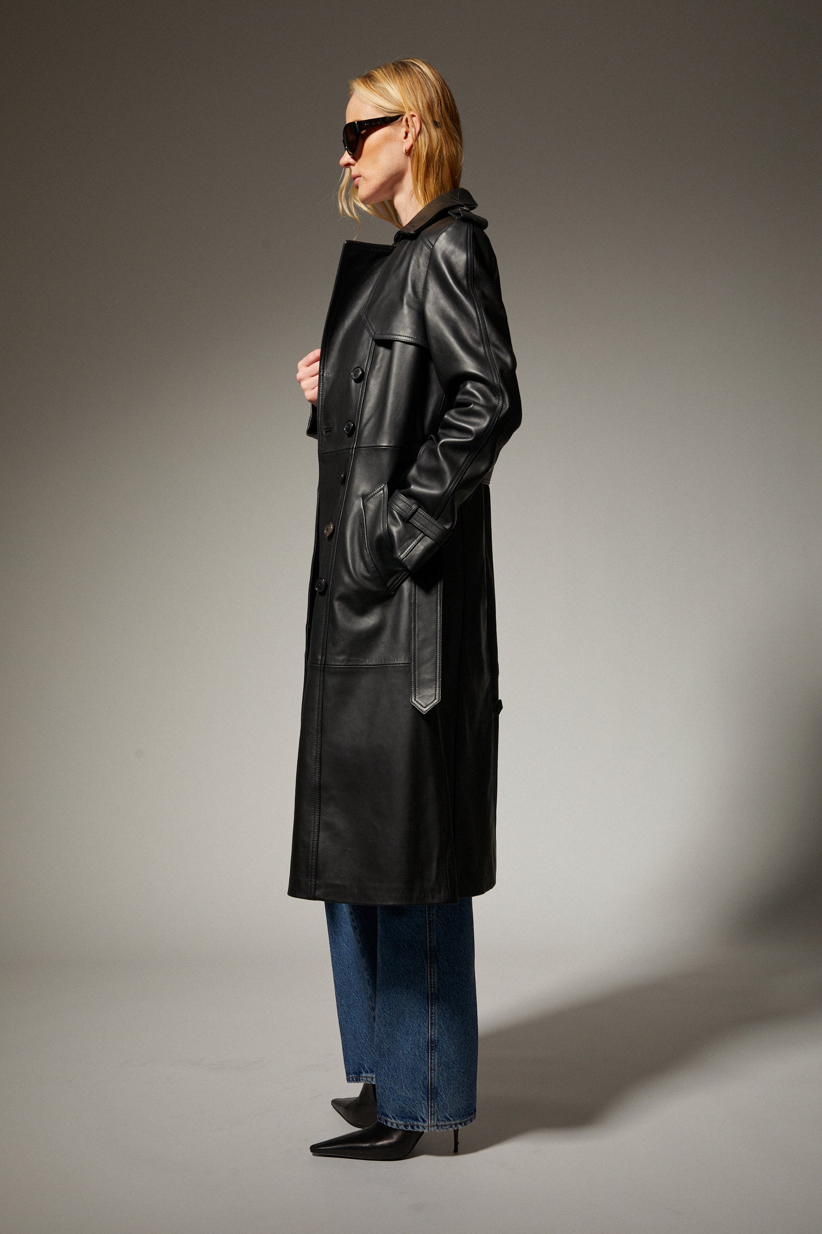 Penelope Leather Trench