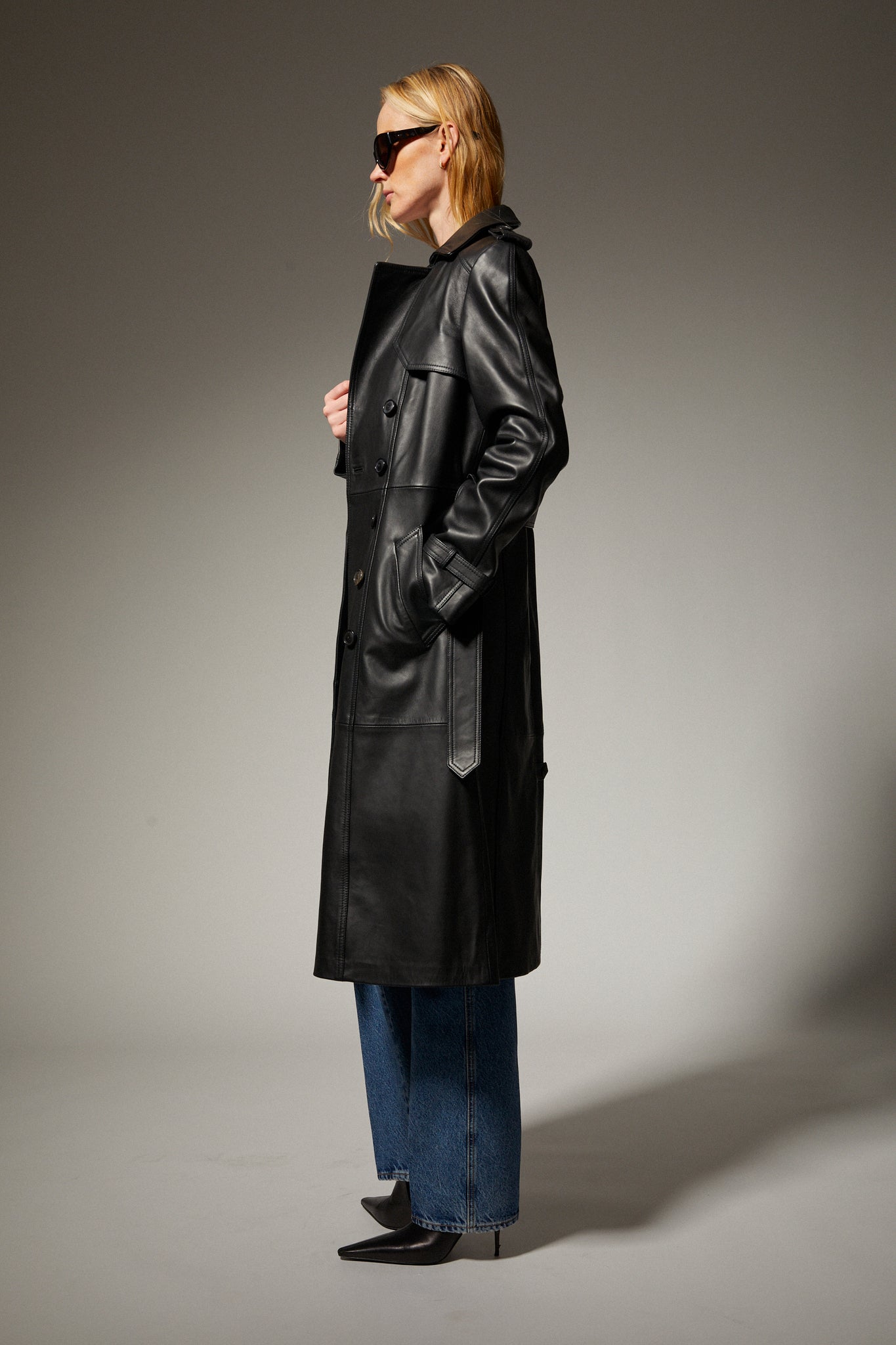 Penelope Leather Trench