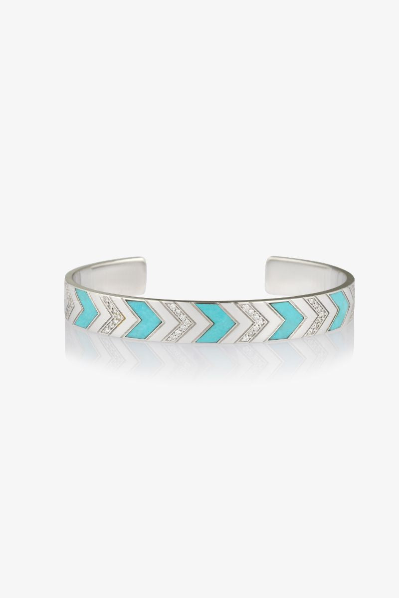Friendship Diamond / Turquoise Cuff 8mm