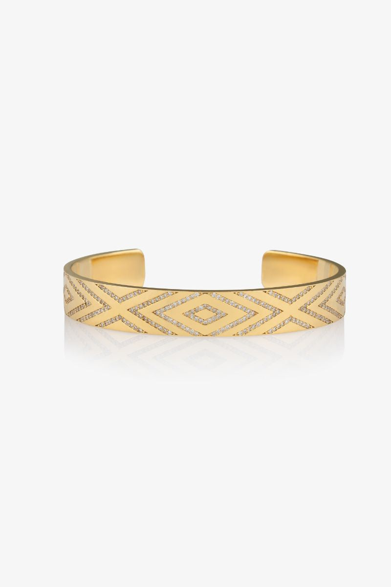 Friendship Diamond Lozenge Cuff 10mm