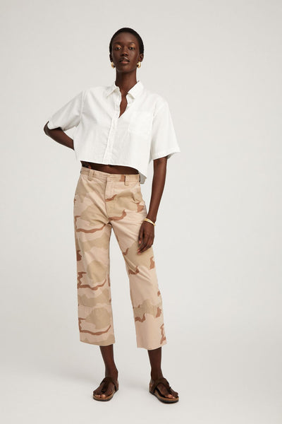 Dusty Pink Camouflage Slash Pocket Trousers