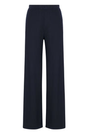 Navy Rib Wide Leg Pants