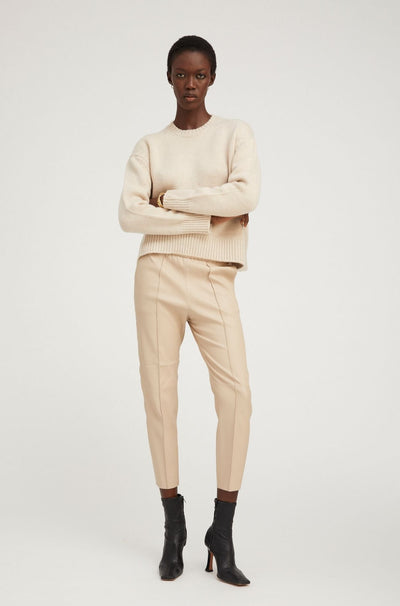 Latte Leather Joggers
