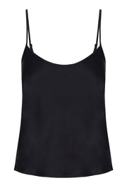 Black Silk Spaghetti Strap Cami