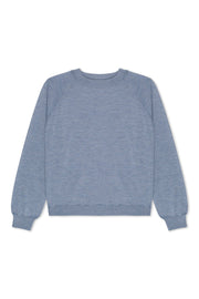 Steel Blue Cashmere Raglan Sweater
