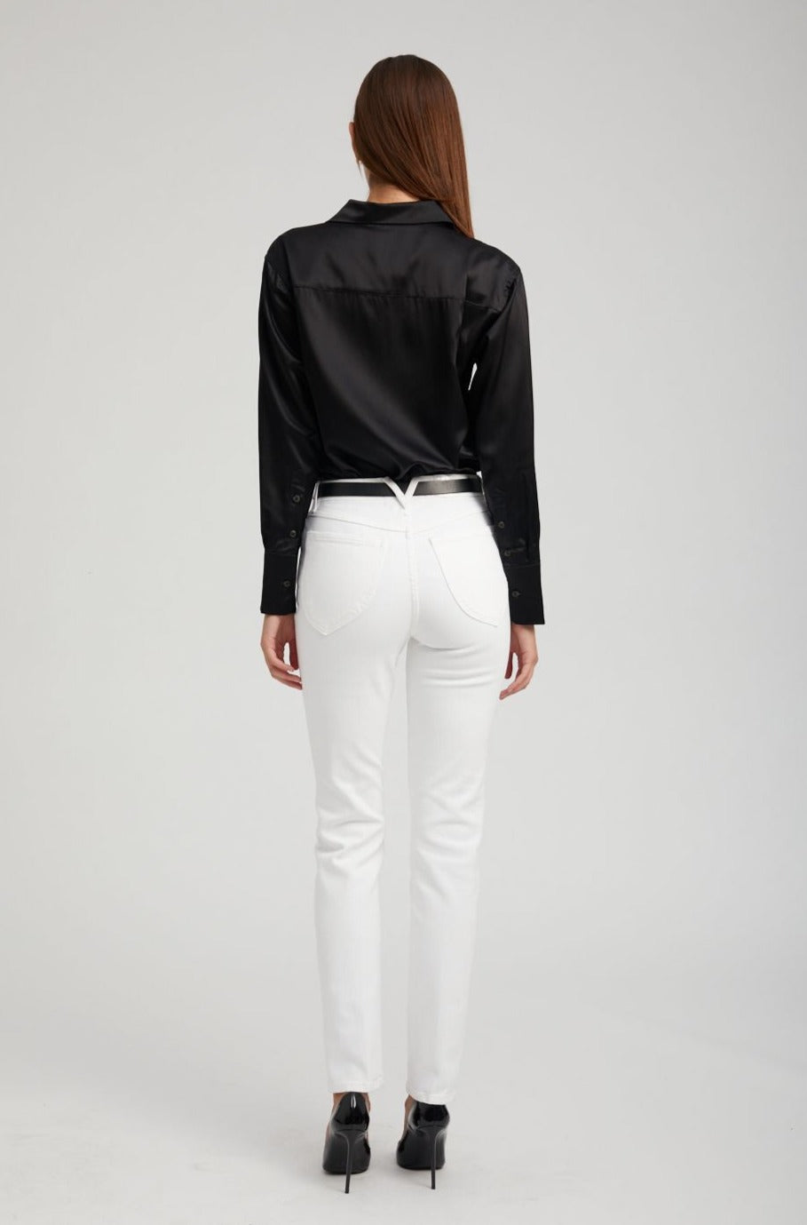 Silk Fitted Button Down