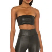 Black Leather Bandeau