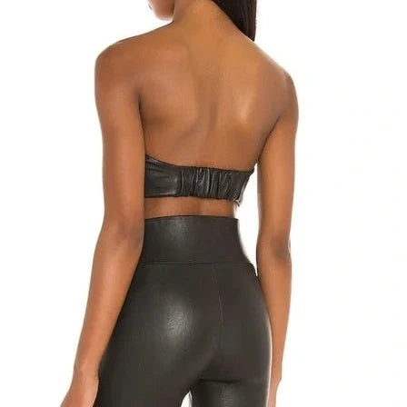 Black Leather Bandeau