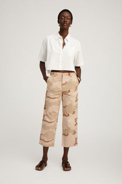 Dusty Pink Camouflage Slash Pocket Trousers