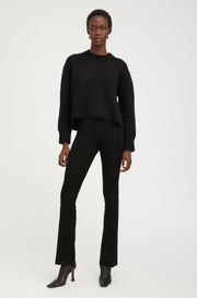 Black Suede Micro Flare