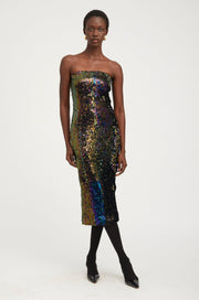 Multi Color Sequin Tube Dress