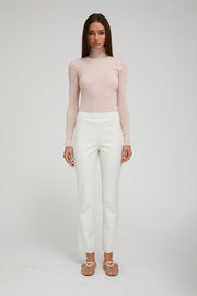 Blush Cashmere Mock Neck