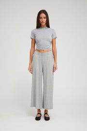 Heather Grey Rib Culotte