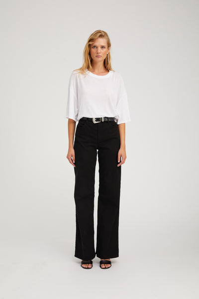 White Boxy Tee