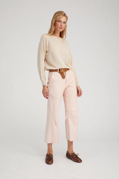 Ballet Leather Cropped Trousers