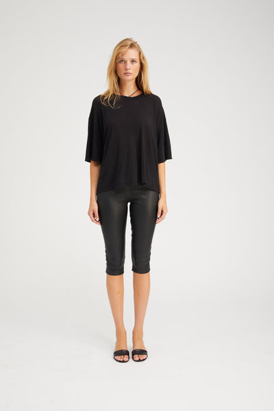 Black Boxy Tee