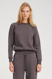 Charcoal Shrunken Raglan Sweatshirt