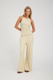 Pistachio Rib Wide Leg Pants