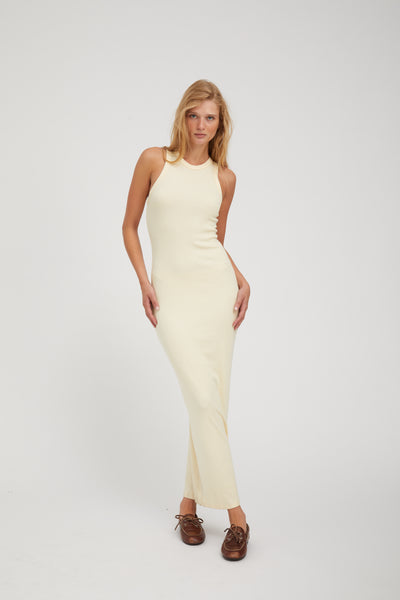 Butter Rib Racer Maxi Dress